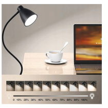 BERGE Andora LED stolná lampa s klipom 1xE27 čierna