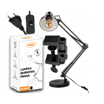 BERGE Stolová lampa XL Praga 1xE27 LED čierna