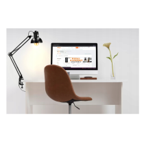 BERGE Stolová lampa XL Praga 1xE27 LED čierna