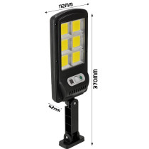 BERGE Solárna LED COB lampa s pohybovým čidlom + diaľkový ovládač ORAN 30W