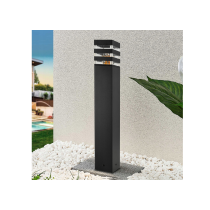 BERGE Vonkajšia stĺpová záhradná lampa BELLA - ME0012 - 60 cm - čierna