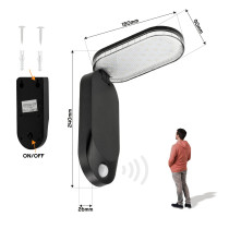 BERGE Solárna lampa s pohybovým senzorom IP65