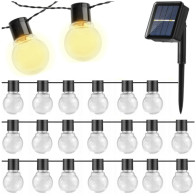 BERGE Solárna lampa 5m + 20 žiaroviek Garden Solar IP44 Vonkajšie