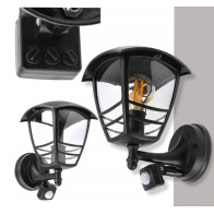 BERGE Záhradná lampa s pohybovým a súmrakovým senzorom E27