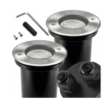 BERGE 2x Okrúhle svietidlo do príjazdovej cesty IP65 - GU10 - 230V - zapustené