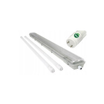 BERGE Hermetické svietidlo 120cm + 2x LED trubica - neutrálna biela