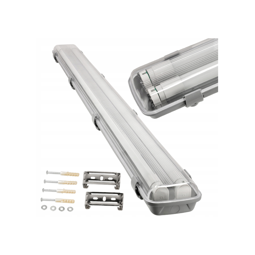 Svietidlo pre LED trubice BRGTRU066 - T8 - 2 x 120cm - 230V - IP65 - ver2