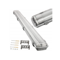Svietidlo pre LED trubice BRGTRU066 - T8 - 2 x 120cm - 230V - IP65 - ver2