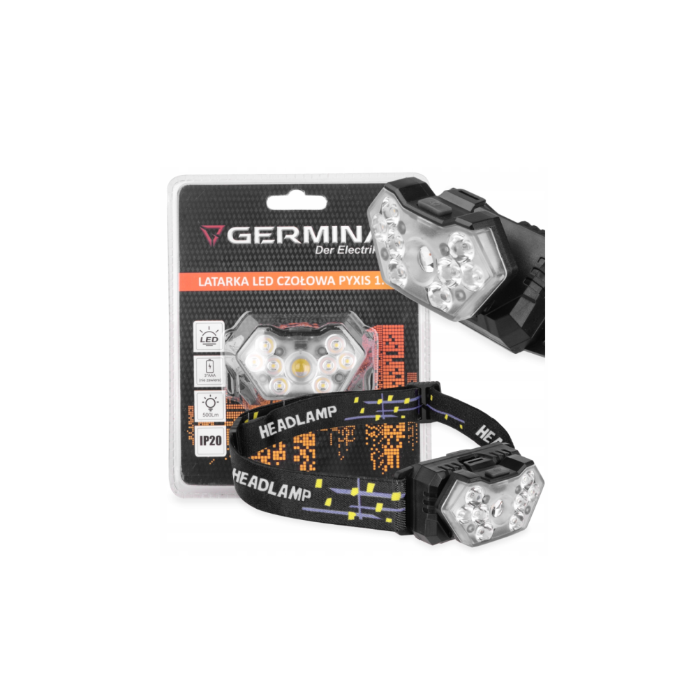 Germina LED čelovka 500lm IP20, stmievateľná, napájanie 3xAAA batériami