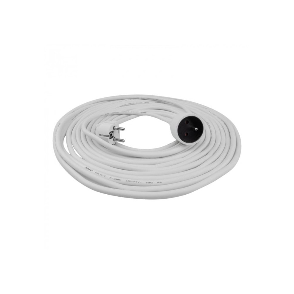 ECOLIGHT Predlžovací kábel 10m biely