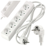 BERGE Predlžovačka - 5 zásuviek - 1,5 m - biela