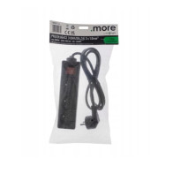 ECOLIGHT Predlžovací kábel 3 zásuvky - 1,5m - 3000W - 13A - s vypínačom