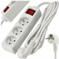 BERGE Predlžovací kábel 3 zásuvky 3m 3680W s vypínačom