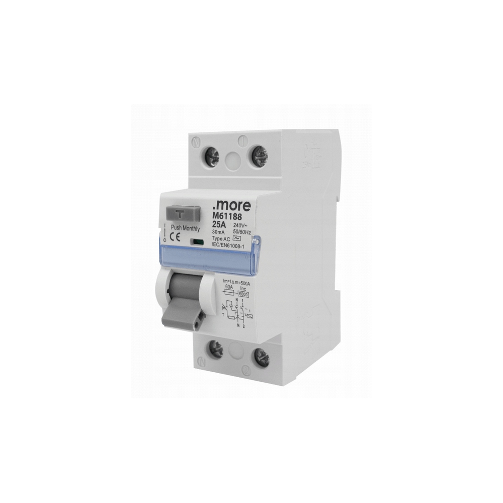 ECOLIGHT Istič 25A 30mA 3F AC 6kA 2P