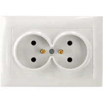 ViPlast Dvojitá zásuvka 2x2P+Z