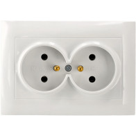 ViPlast Dvojitá zásuvka 2x2P+Z