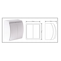 ViPlast Dvojitý spínač svetla 230V