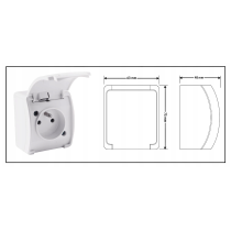 ViPlast Jednoduchá hermetická zásuvka na povrchovú montáž