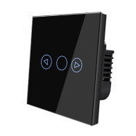 Sklenený nástenný dotykový stmievač WIFI - čierny