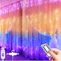 BERGE LED svetelný záves 3x2,8m - multicolor