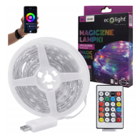 ECOLIGHT Osvetlenie vianočného stromčeka IP65 RGB LED pásik 10m 100led