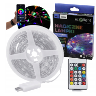 ECOLIGHT Osvetlenie vianočného stromčeka IP65 RGB LED pásik 10m 200led