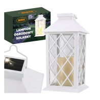 BERGE LED solárny záhradný lampáš biely 2V 35MA