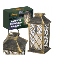 BERGE LED solárny záhradný lampáš hnedá 2V 35MA