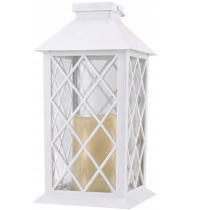 BERGE LED solárny záhradný lampáš biely 2V 35MA