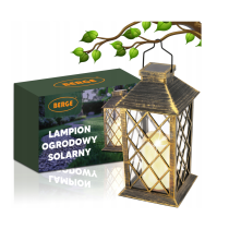 BERGE LED solárny záhradný lampáš hnedá 2V 35MA