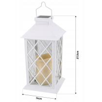 BERGE LED solárny záhradný lampáš biely 2V 35MA
