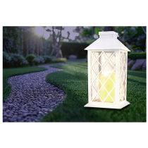 BERGE LED solárny záhradný lampáš biely 2V 35MA