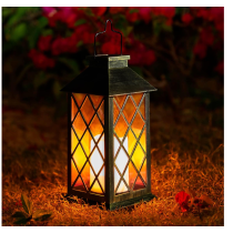 BERGE LED solárny záhradný lampáš hnedá 2V 35MA