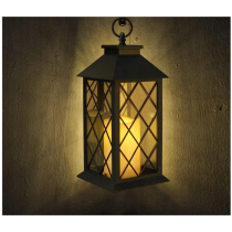 BERGE LED solárny záhradný lampáš svietidlo čierna 2V 35MA