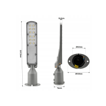 Germina LED pouličná lampa / lampáš HERMETIC 50W sivá 5000lm 5000K