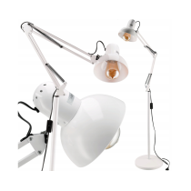 BERGE LED stojacia lampa 1xE27 185cm biela