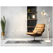 LED stojacia lampa 1xE27 185cm biela