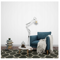 BERGE LED stojacia lampa 1xE27 185cm biela