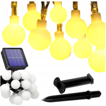 BERGE LED solárna reťaz - 30x LED - 5m