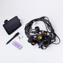 ECOLIGHT Solárna záhradná girlanda LED 10 m + 10x žiarovka