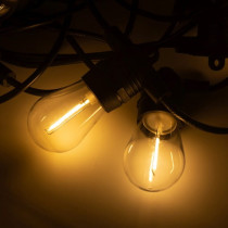 ECOLIGHT Solárna záhradná girlanda LED 10 m + 10x žiarovka