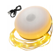 BERGE Kempingová lampa nabíjacia LED girlanda na rolke 10m WW IPX4