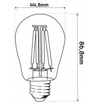 BERGE LED žiarovka E27 3W s teplým vláknom 2700K na girlandy