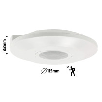 ECOLIGHT 360° stropný pohybový senzor, biely