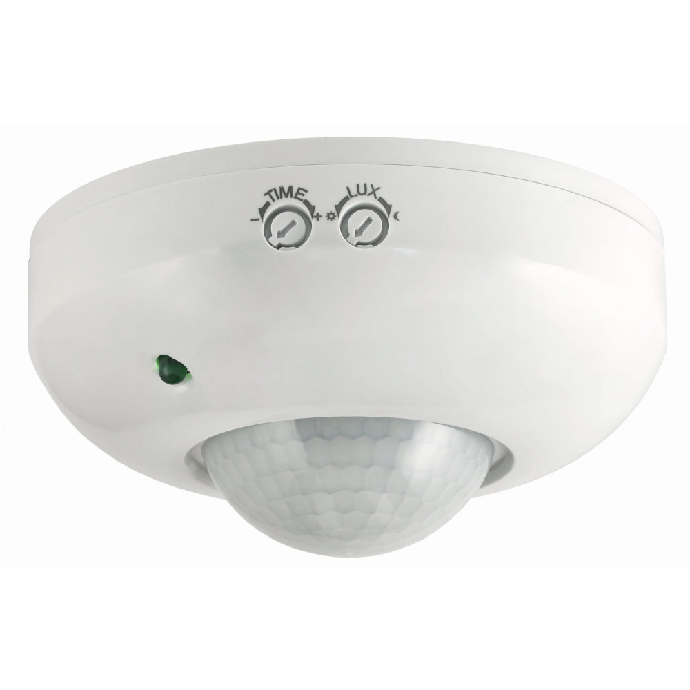 ECOLIGHT Infračervené stropné čidlo pohybu 300W 360 ° biele
