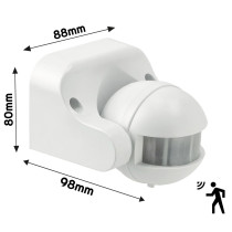 ECOLIGHT Pohybový senzor IP44 220-240V AC 300W - biely