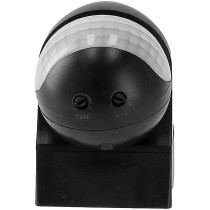 BERGE Pohybové čidlo LED PIR čierne IP44 800W PR054