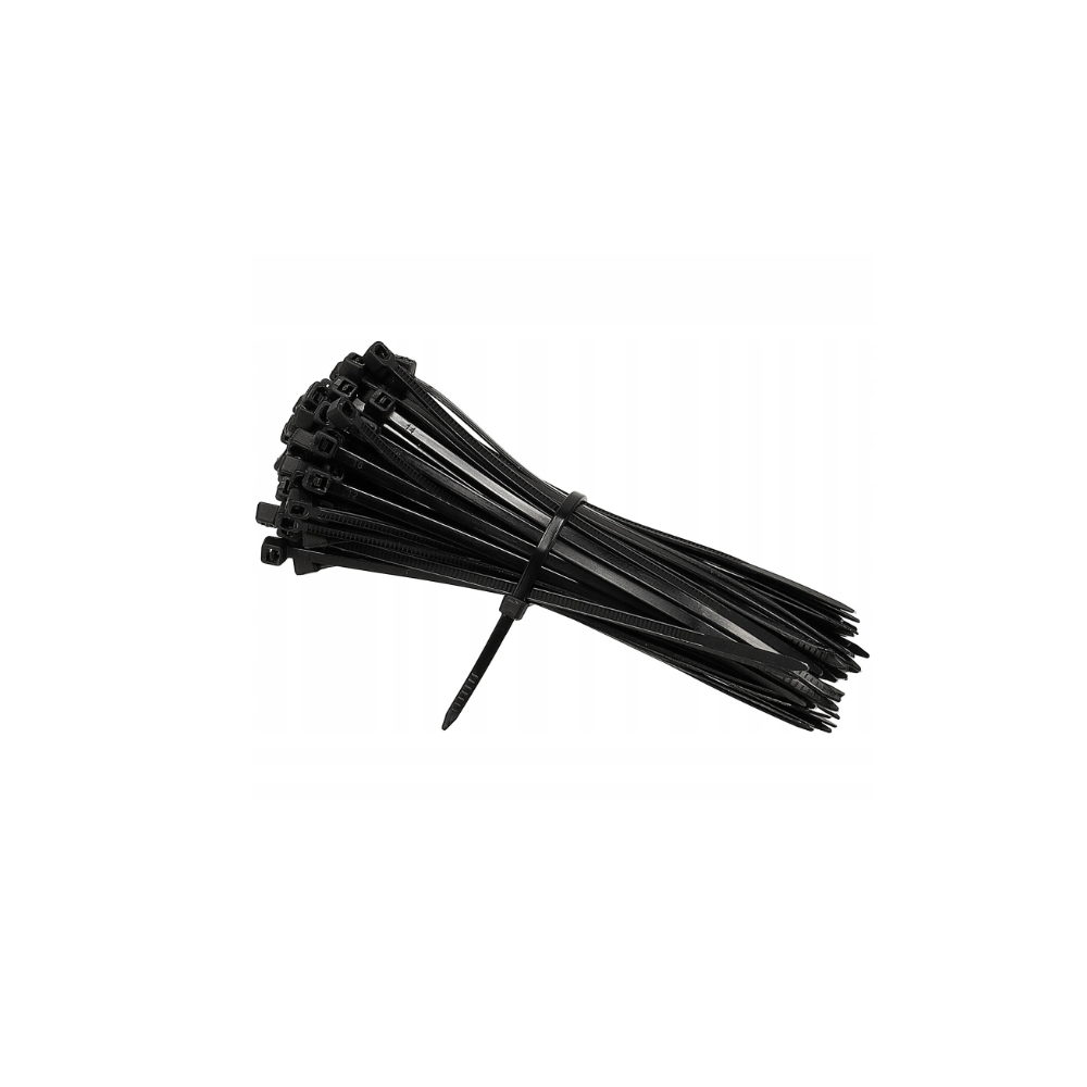 ECOLIGHT Upínacie pásky 7,6x350 mm čierne 100 ks