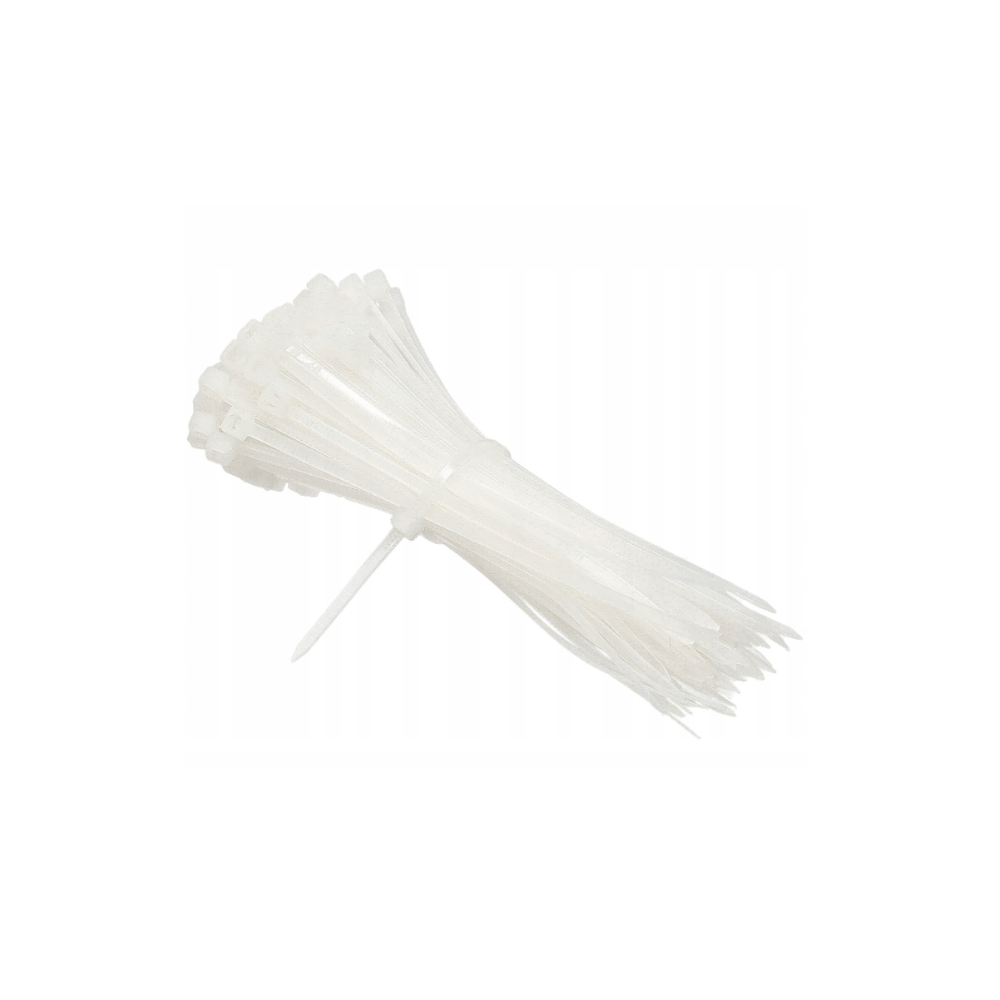 ECOLIGHT Upínacie pásky 7,6x350 mm biele 100 ks