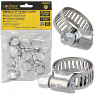 CROWNMAN Súprava 10 ks oceľových sťahovacích pásikov 13-19mm
